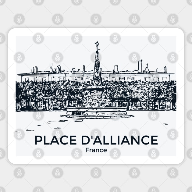 Place d'Alliance - France Magnet by Lakeric